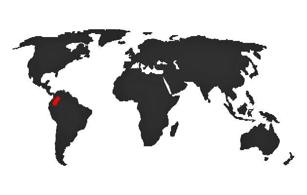 Hapalopsittaca amazonina - mapa vyskytu
