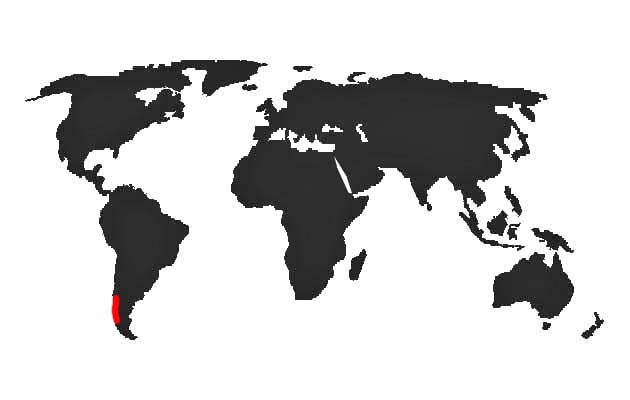 Enicognathus leptorhynchus - mapa vyskytu
