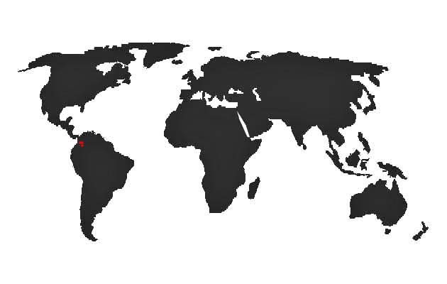 Ognorhynchus icterotis - mapa vyskytu