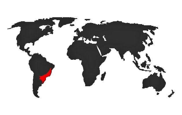 Pyrrhura frontalis - mapa vyskytu