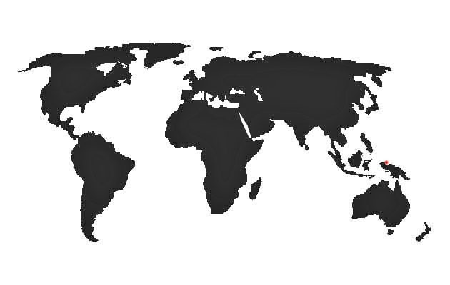 Eos cyanogenia - mapa vyskytu